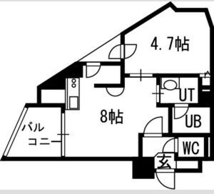 クラッセ円山　WEST 間取り