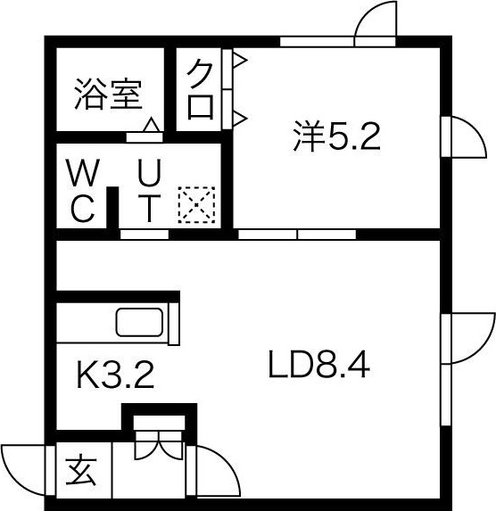 Blanc　Noir　F 間取り