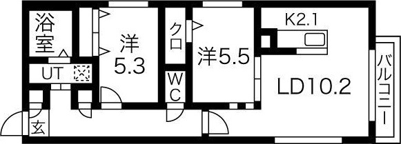 グランディールN19 (Grandir N19) 間取り
