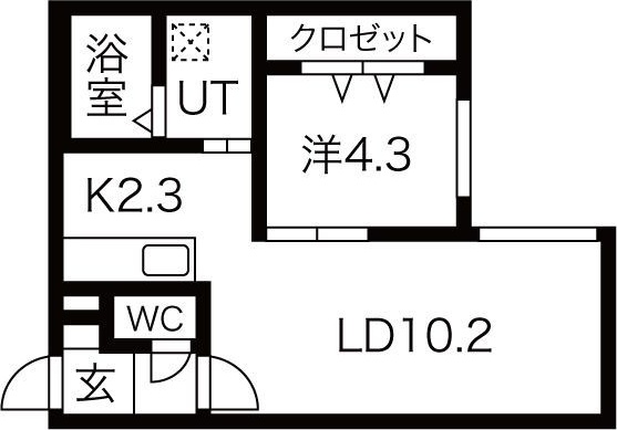 Gracias北12条(グラシアス北12条) 間取り
