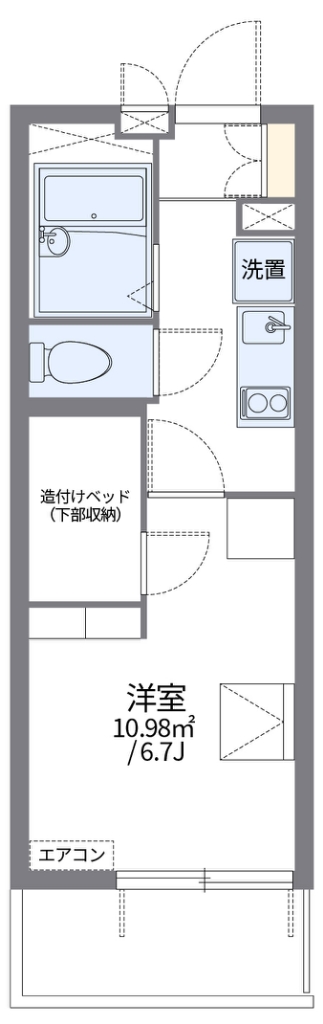 レオパレスエテルノ　セラ下野毛 間取り
