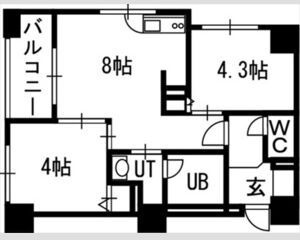 クラッセ円山　WEST 間取り