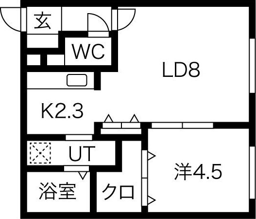 Gloir発寒(グロワール発寒) 間取り