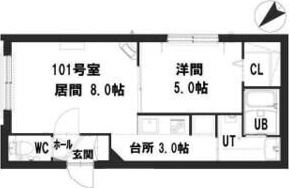グランメール　南郷通16 間取り