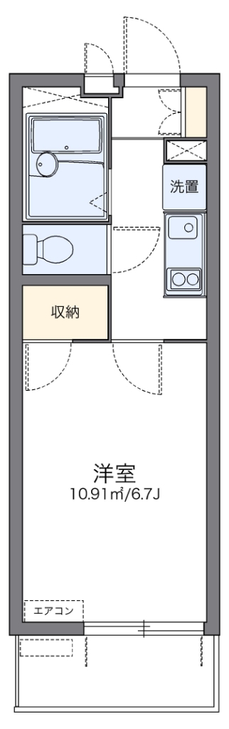 レオパレスグリーンフラットＦ 間取り