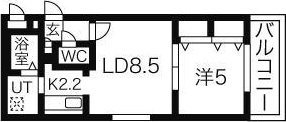 コムズ中の島 間取り