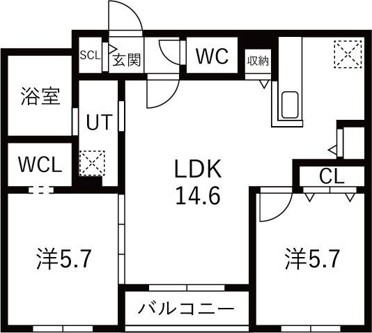 Lien北12(リアン) 間取り