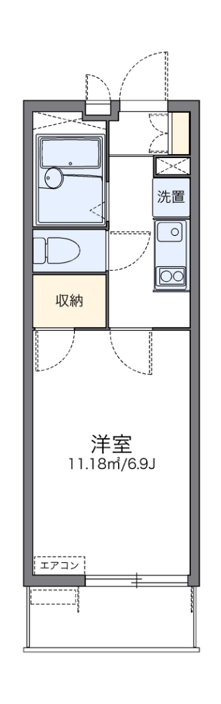 レオパレスアムール大宮Ⅱ 間取り