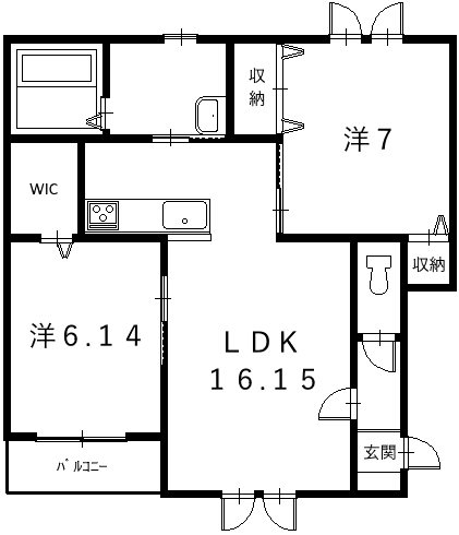 Dolce vitaⅡ 間取り