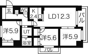ラフォーレパークヒル 間取り