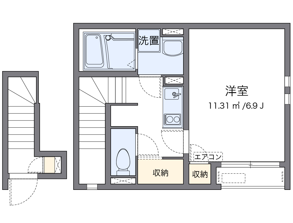 クレイノお花茶屋 間取り