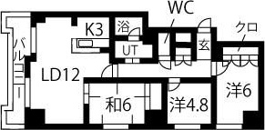 ダイアパレス北円山第2 間取り