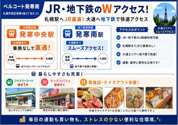 Bell Court発寒南 (ベルコート発寒南) レインズ用チラシ画像