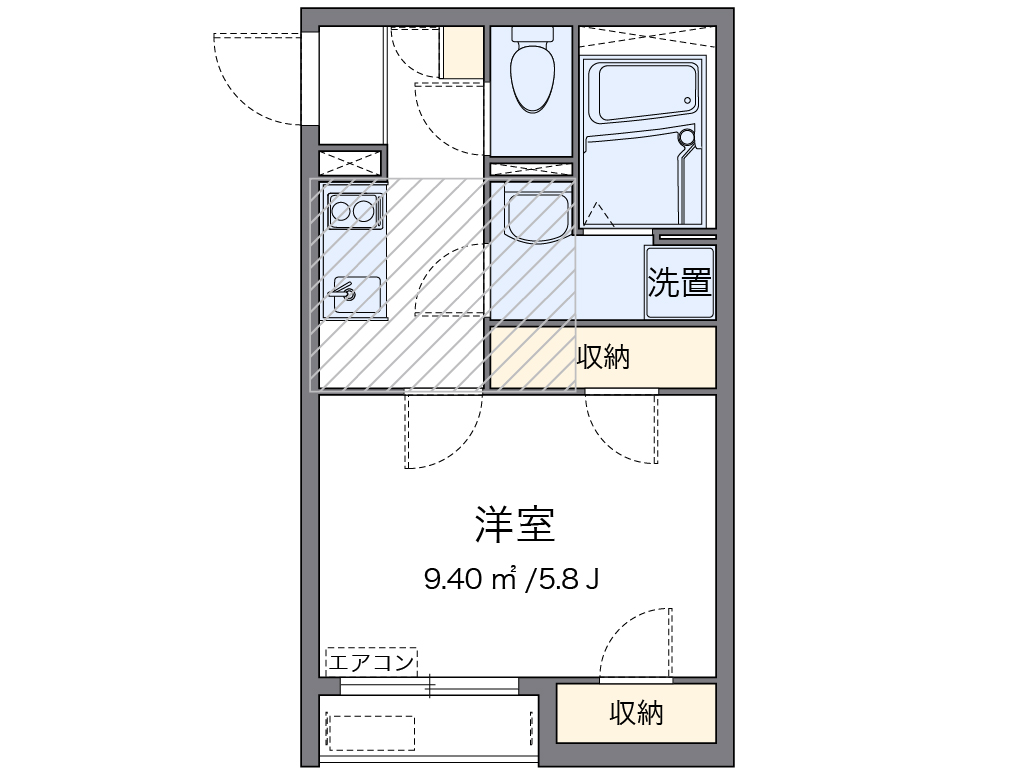 クレイノアイコーポ磯子 間取り