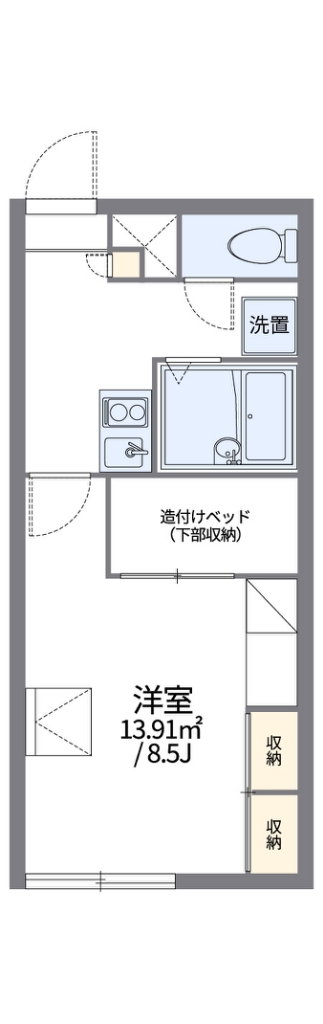 レオパレスシェソワ新富士 間取り