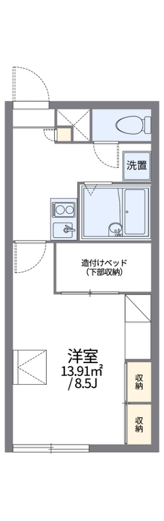 レオパレスハイツ　ハピネス　Ⅲ 間取り