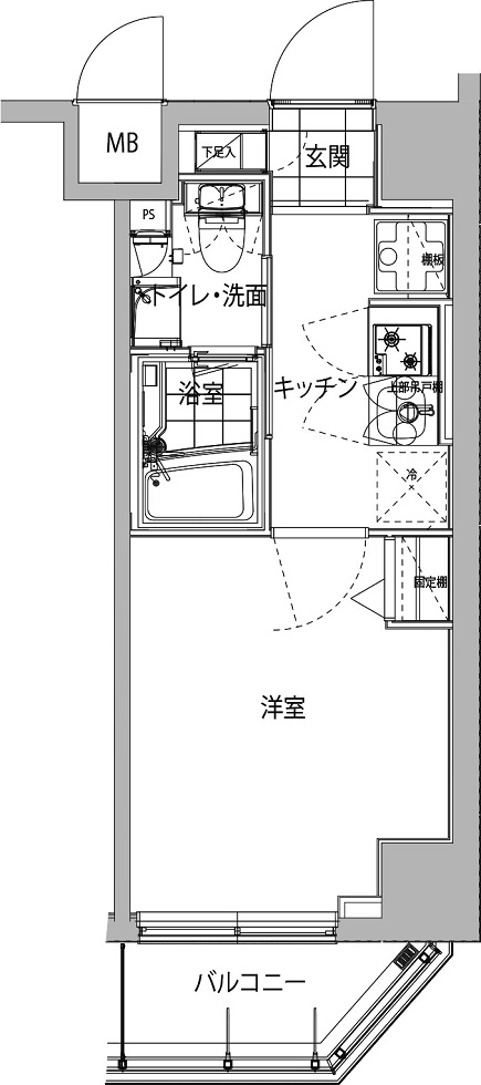 ハーモニーレジデンス品川ウエスト#002 間取り