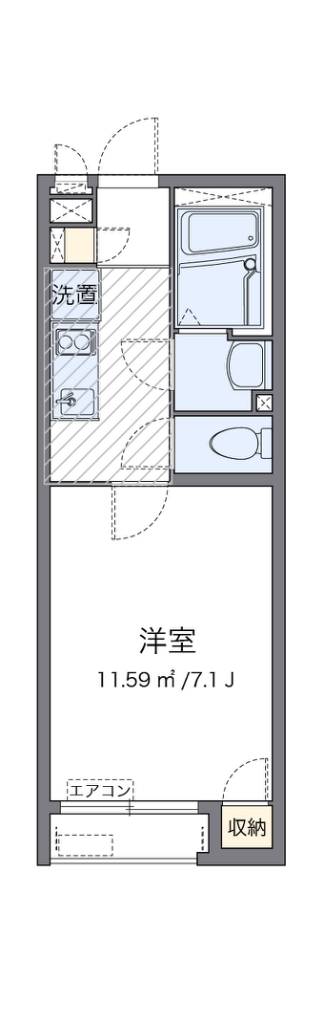 クレイノアイコーポ磯子 間取り