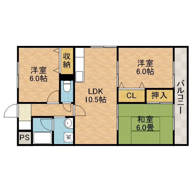 ソレイユハイツＭ－１ 間取り