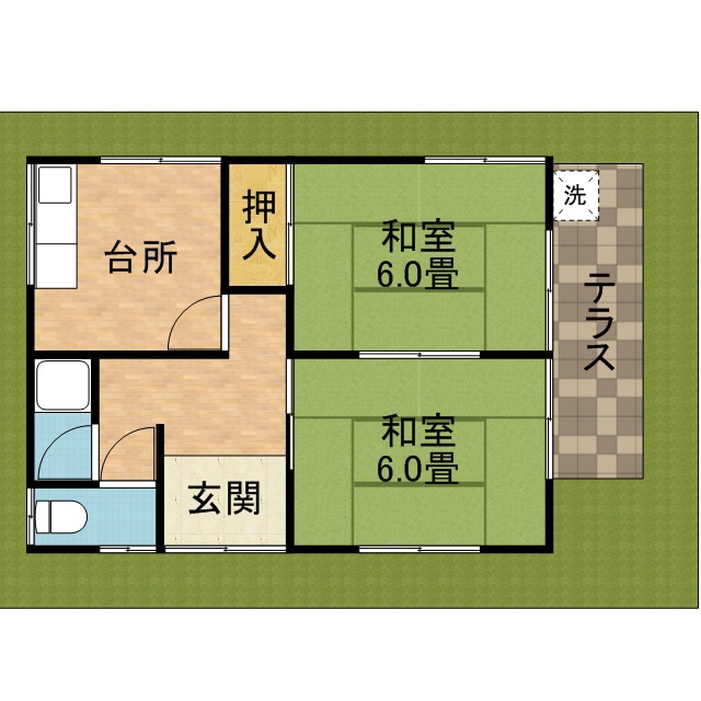出丸町貸家 間取り