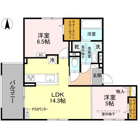 Ｄ－ｒｅｓｉｄｅｎｃｅ下田部Ｂ 間取り