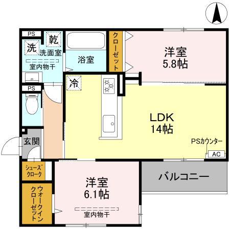 Ｄ－ｒｅｓｉｄｅｎｃｅ下田部Ｂ 間取り