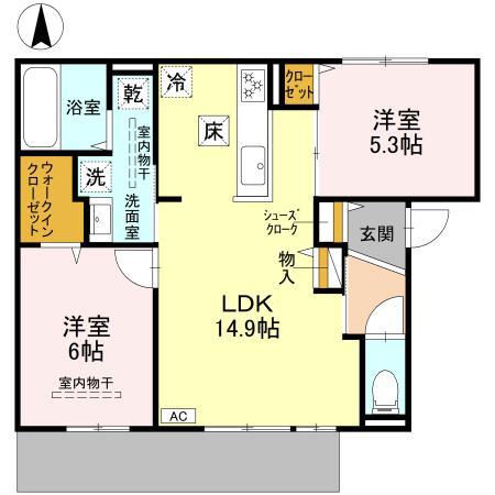 Ｄ－ｒｅｓｉｄｅｎｃｅ下田部Ａ 間取り