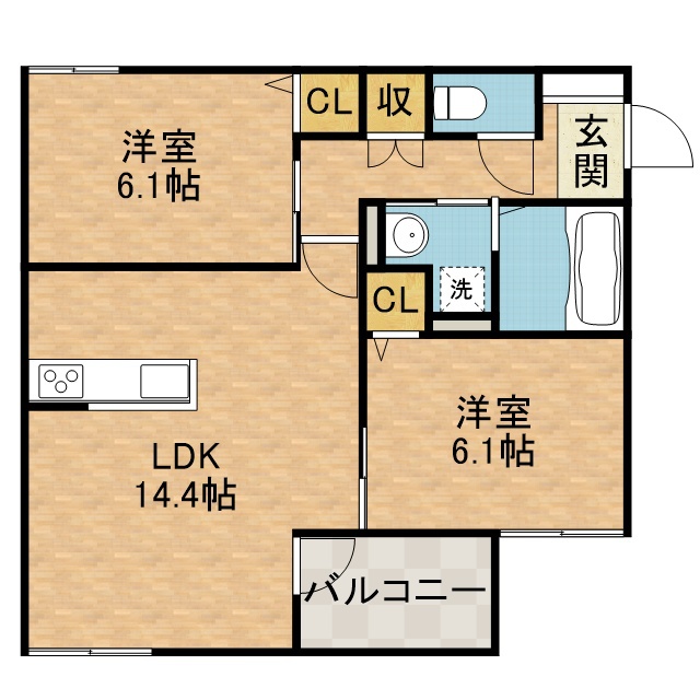 サイアミーズ春日町 間取り