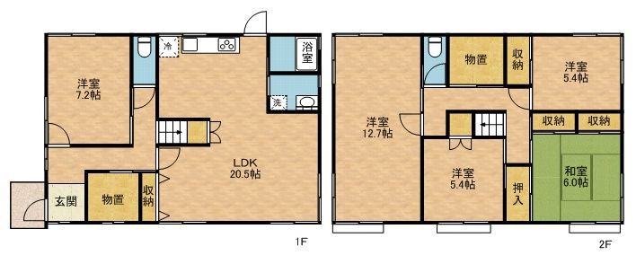 高槻市日吉台七番町　賃貸一戸建て 間取り