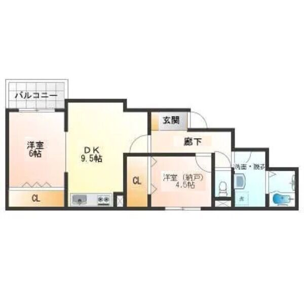 Ｈｅａｌｉｎｇ　ＧｒａｃｅＢ棟（北棟） 間取り