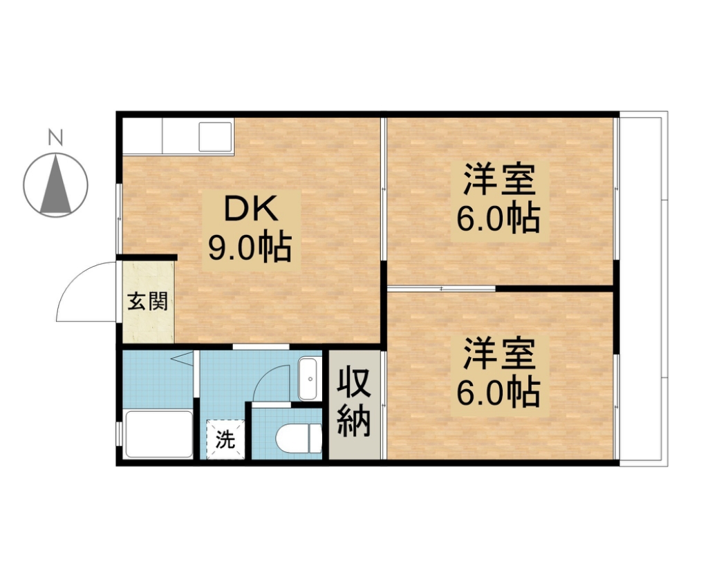 ハイツルミナールＢ棟 間取り