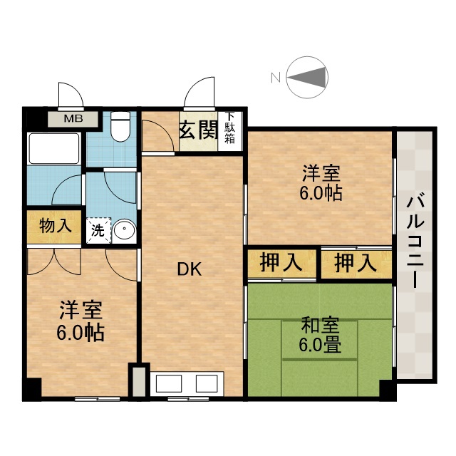大川マンション 間取り