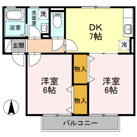 ハイカムールＢ棟 間取り