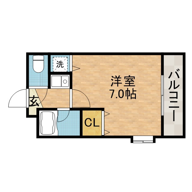 シャトーボヌゥール郡家本町 間取り