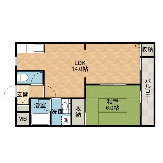 ハイツ八幡 間取り