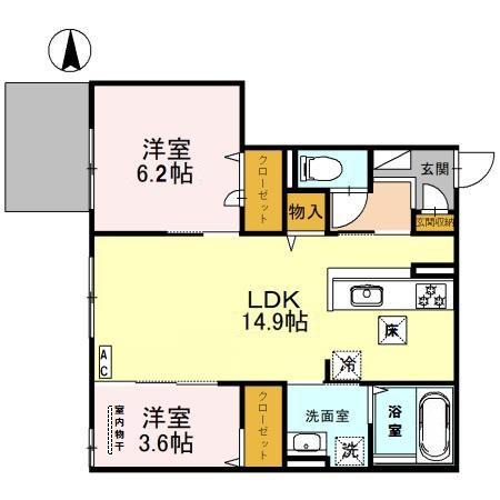 Ｄ－ｒｅｓｉｄｅｎｃｅ八幡町 間取り