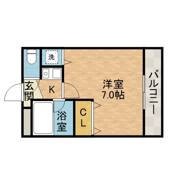 シャトーボヌゥール郡家本町 間取り
