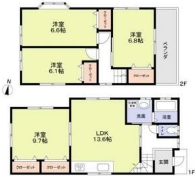 弥生が丘町貸家 間取り