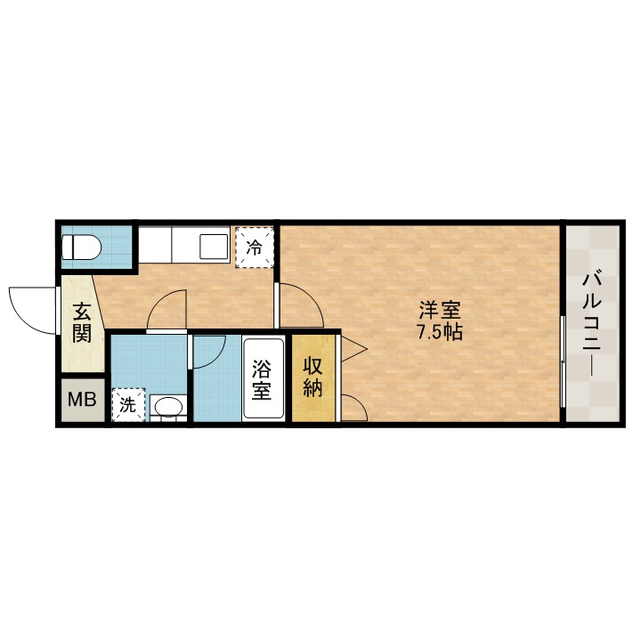 フジパレスタカシロⅠ番館 間取り