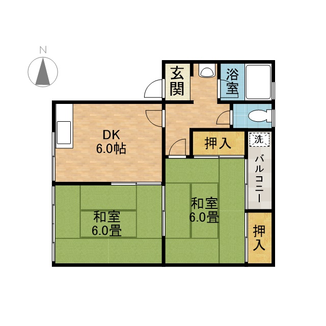 春日丘ハイツＢ棟 間取り
