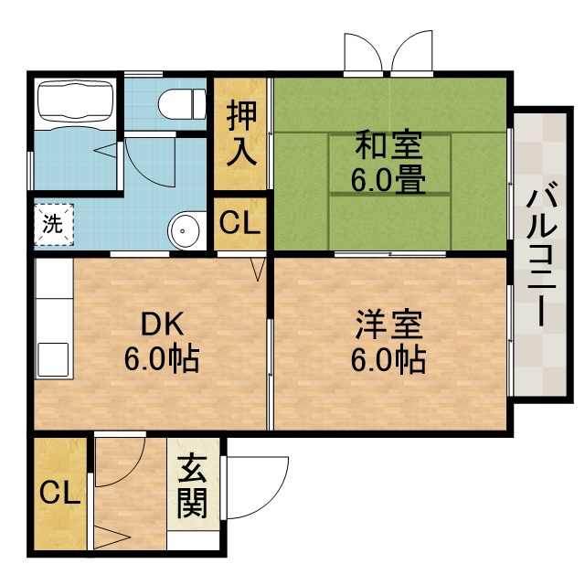 コーポ米田Ａ棟 間取り