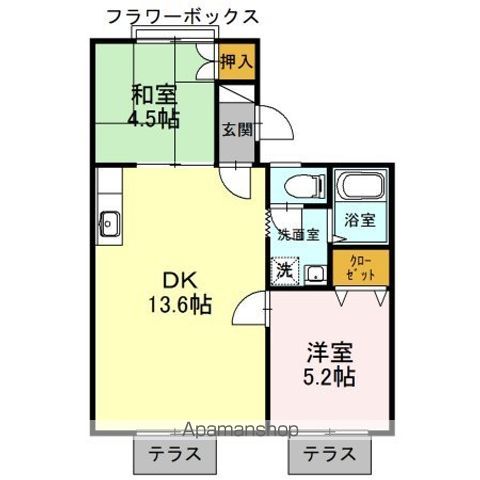 高井ハイツＢ棟 間取り