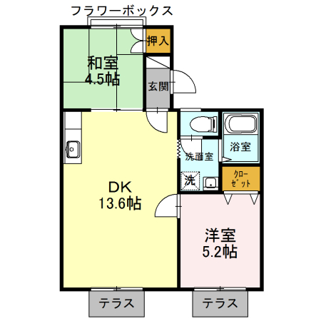 高井ハイツＢ棟 間取り