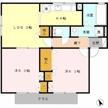 クレベール登 間取り