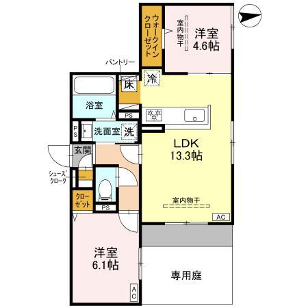 Ｄ－ｒｅｓｉｄｅｎｃｅ東五百住町 間取り