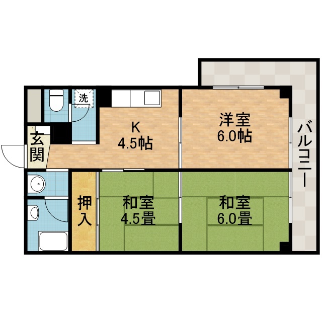 高槻グランドハイツ 間取り