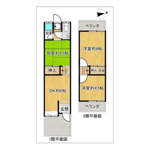 如是町貸家１－９ 間取り