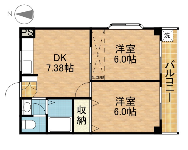 サンワロイヤルマンション 間取り