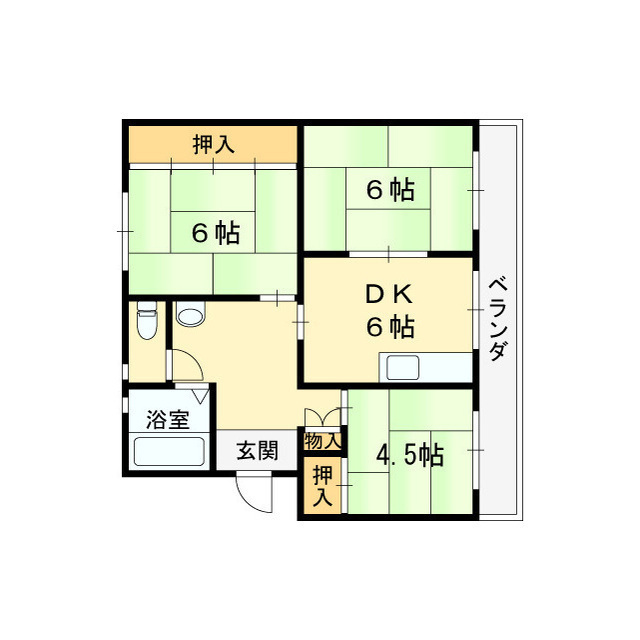 富田第二住宅７３号棟 間取り