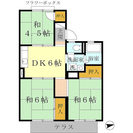 高井ハイツＣ棟 間取り